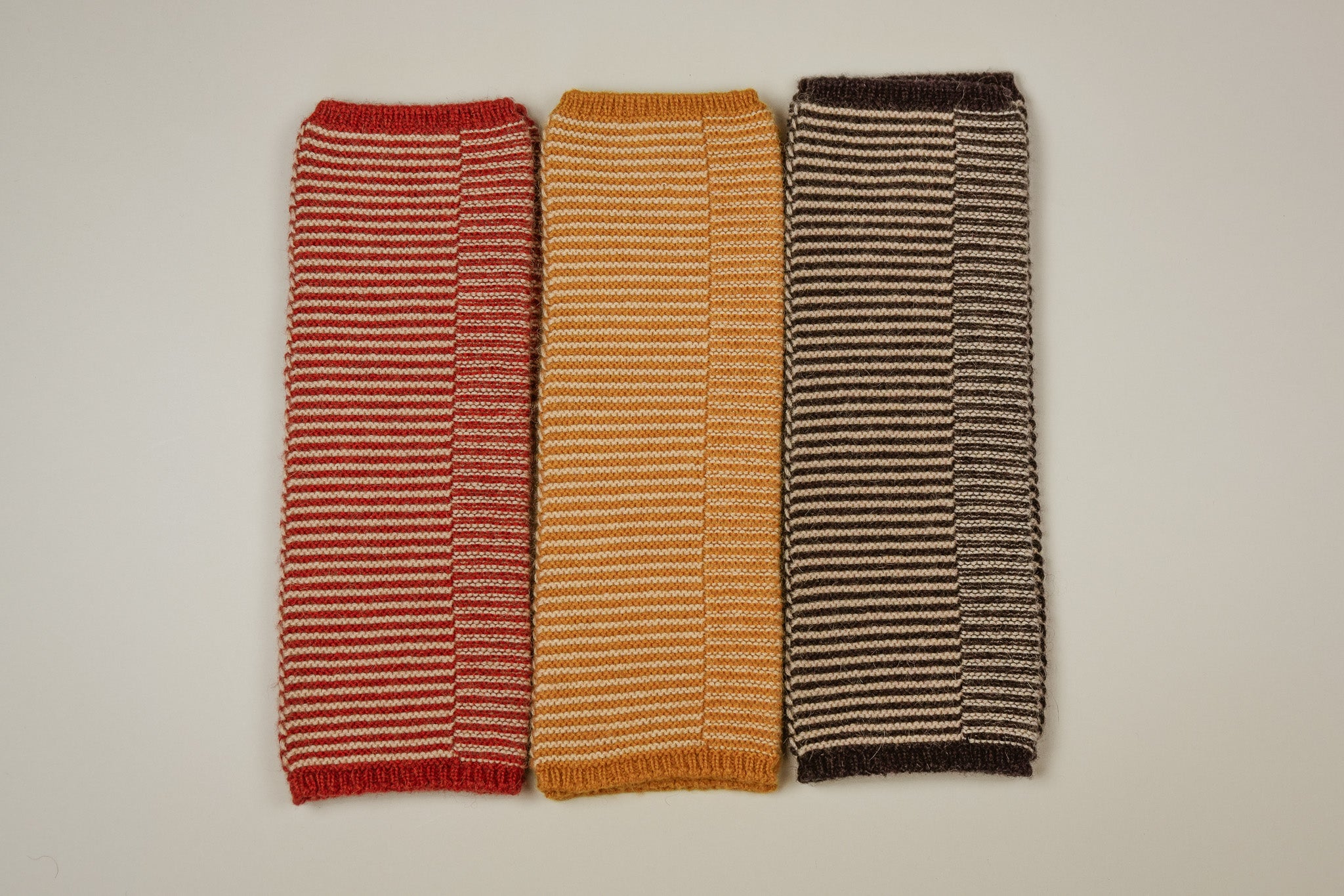 Punakaiki Wrist Warmers in Camel Down