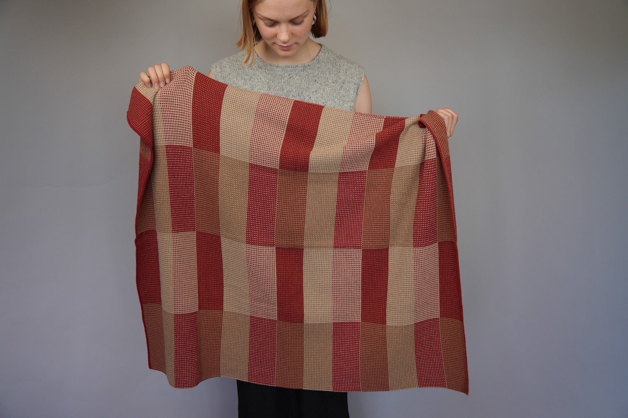 Waitaha Lap Blanket in Camel Down
