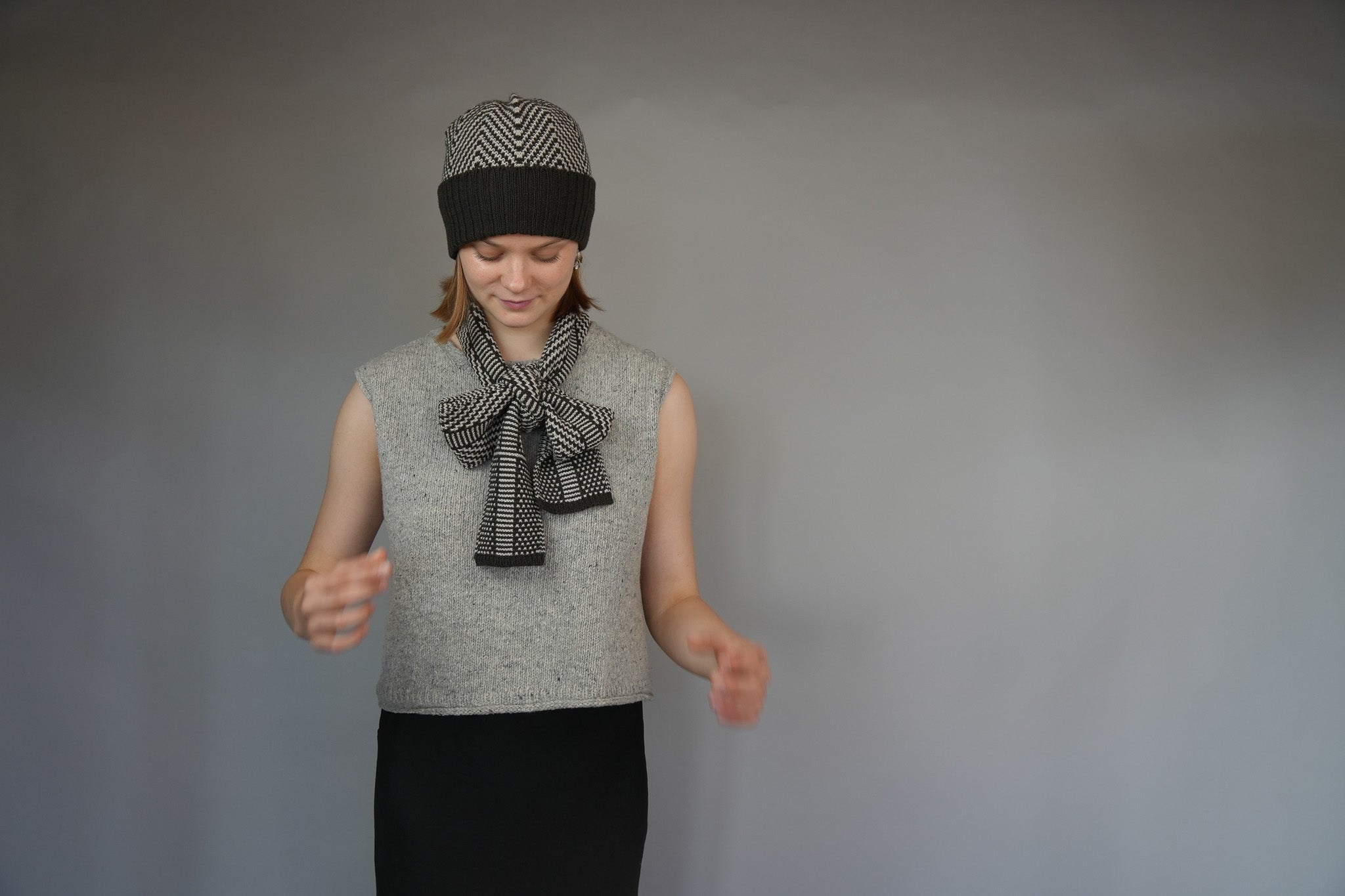 Taranaki Tie Scarf in Arapawa blend