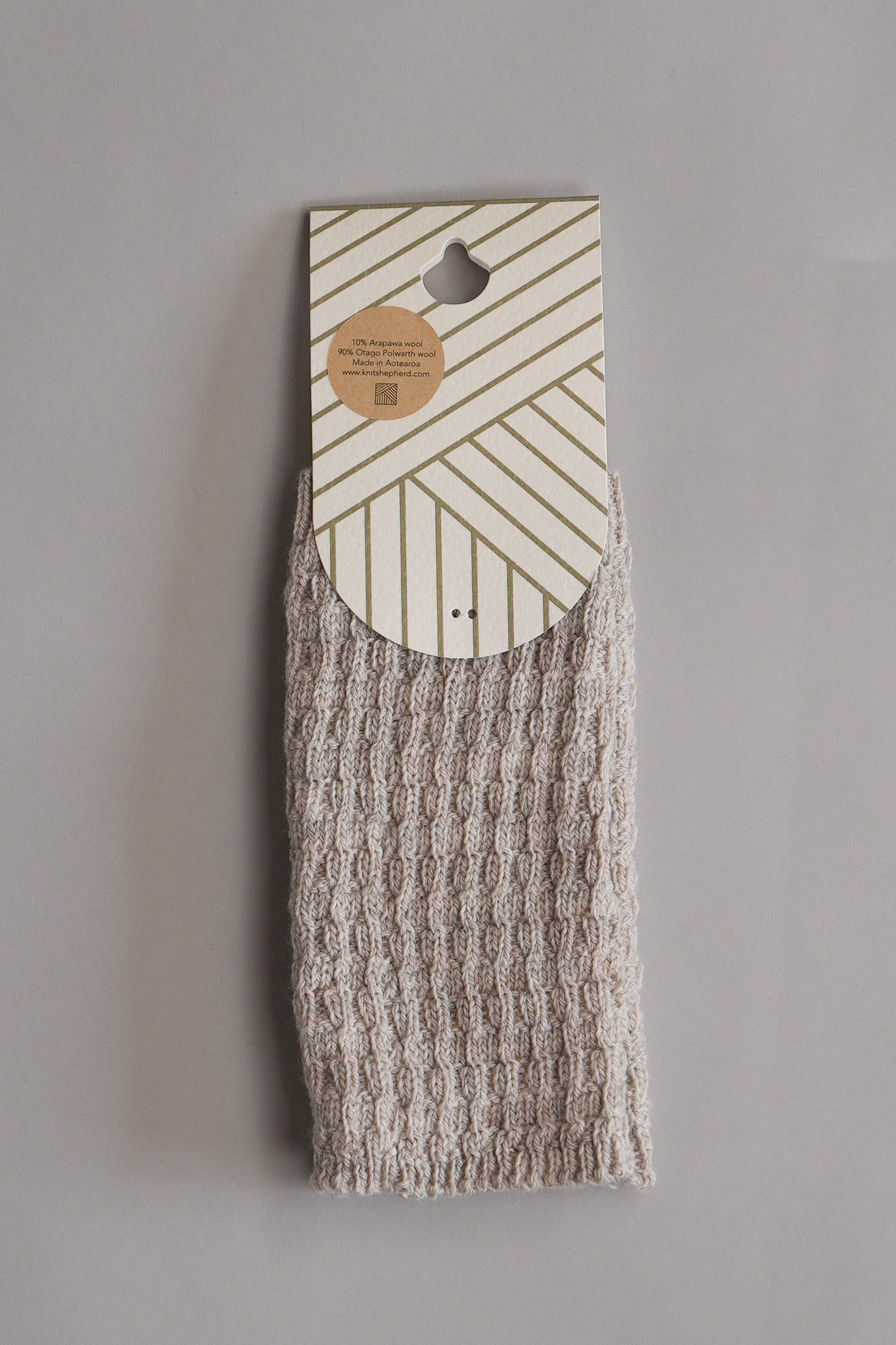 Cascade Wrist Warmers in Arapawa Blend