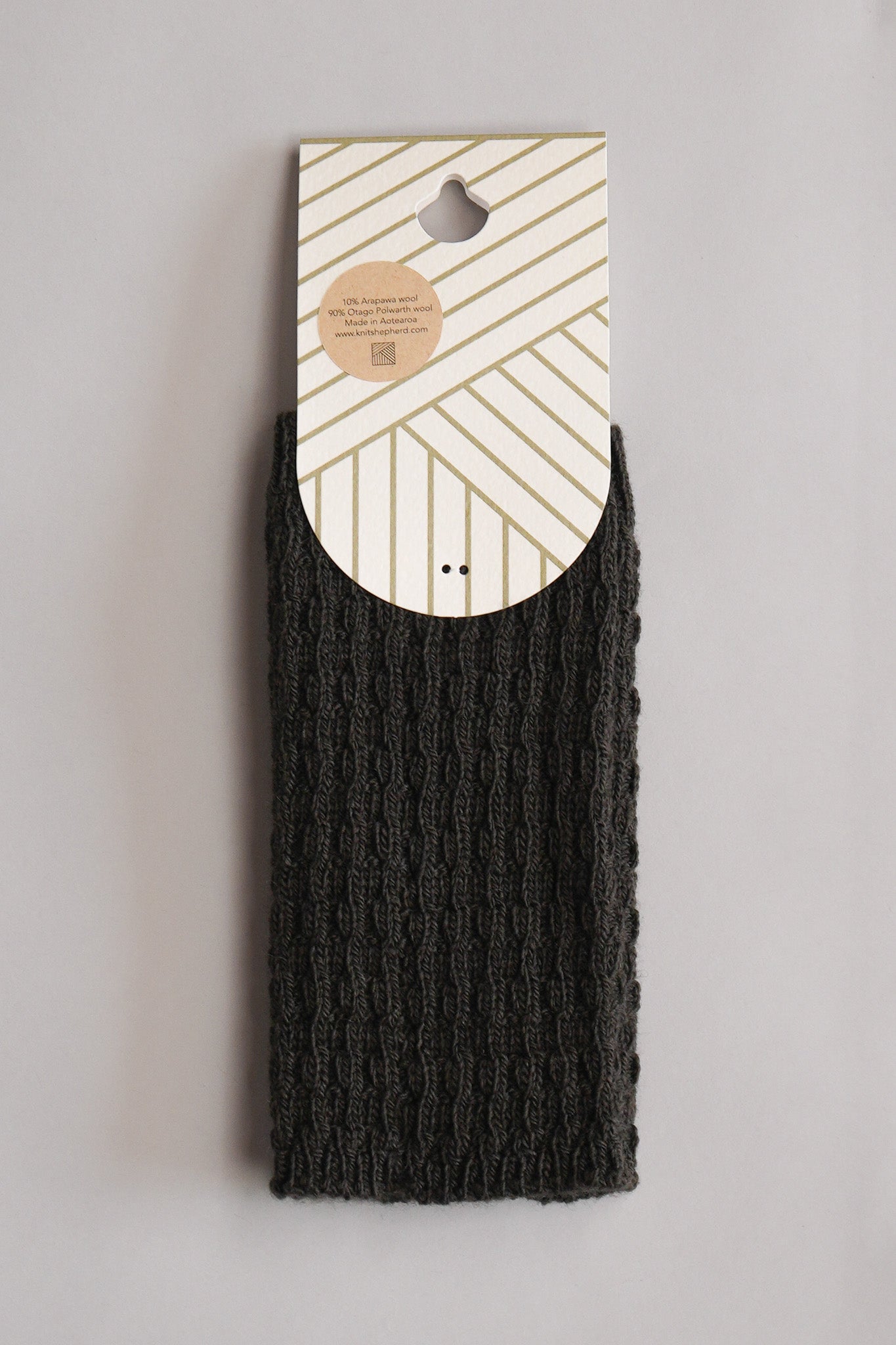 Cascade Wrist Warmers in Arapawa Blend